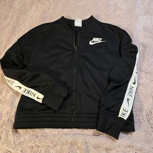 Nike Black and White Zip-Up Jacket
